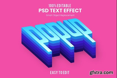 Popup 3D Text Effect PSD 9G7GRCN