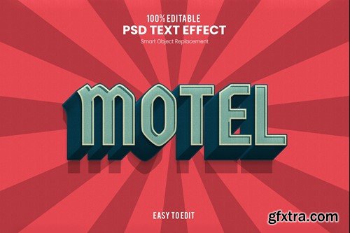 Motel - Retro Vintage Bold 3D Text Effect Z4M579L