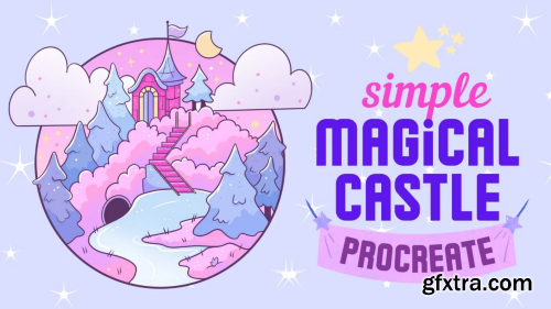 Castle Dreamscape: Drawing a Cute and Magical Castle Landscape in Procreate