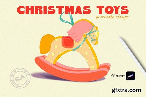 Christmas Toys Procreate Stamps YCGX24M