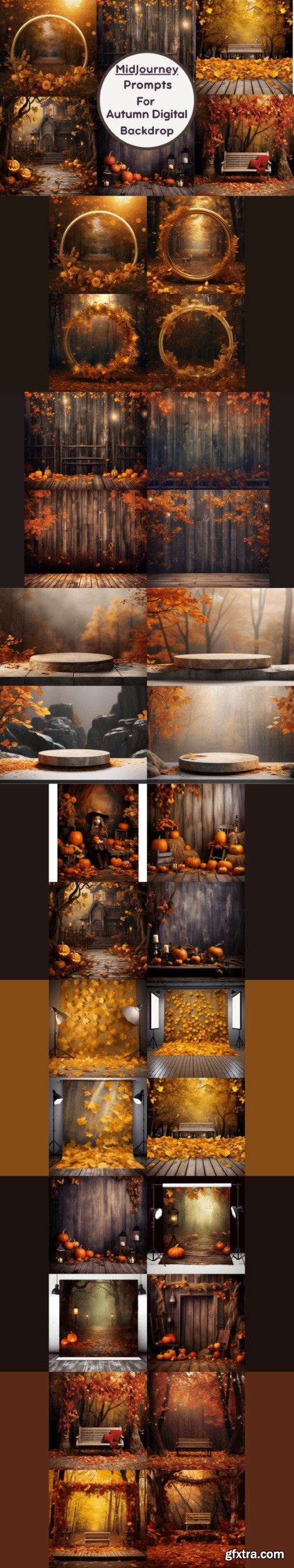Midjourney Prompt for Autumn Backdrop