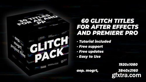 Videohive Glitch Titles Pack 47889562