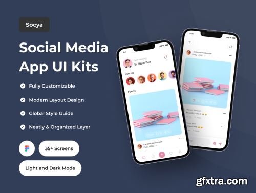 Socya - Social Media App UI Kit Ui8.net