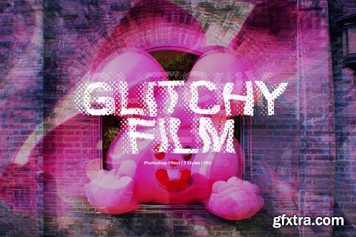 Glitchy Film Photoshop Effect 57QHFHJ