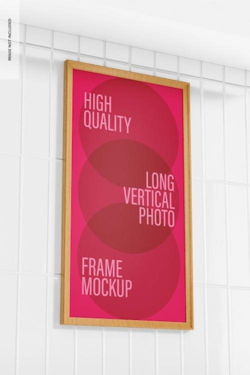 Premium PSD | Long vertical photo frame mockup Premium PSD