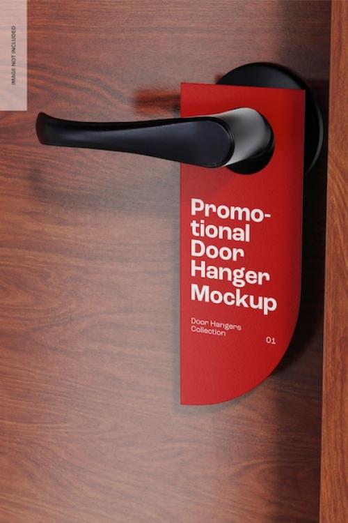 Premium PSD | Promotional door hanger mockup Premium PSD