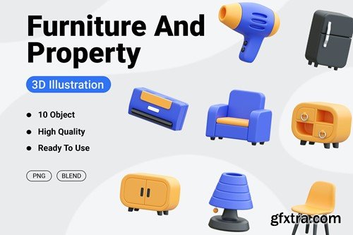 Furniture And Property 3D Icon SPFS6TH