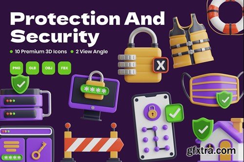 Protection and Security 3D Icon YA4F473