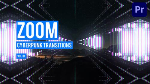 Videohive - Cyberpunk Zoom Transitions for Premiere Pro Vol. 01 - 47927404