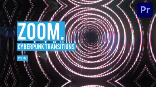Videohive - Cyberpunk Zoom Transitions for Premiere Pro Vol. 02 - 47927407