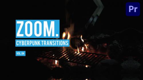 Videohive - Cyberpunk Zoom Transitions for Premiere Pro Vol. 04 - 47927418