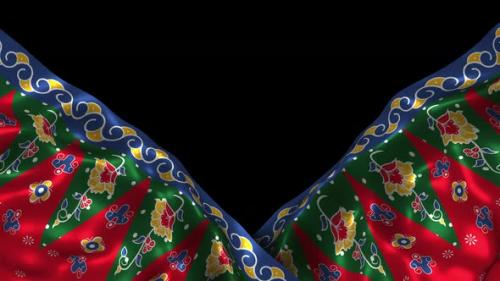 Videohive - Indonesia Ethnic Silk Pattern Cloth Sarung Batik Jakarta Betawi Songket Kebaya Wave Alpha 6 - 47928412