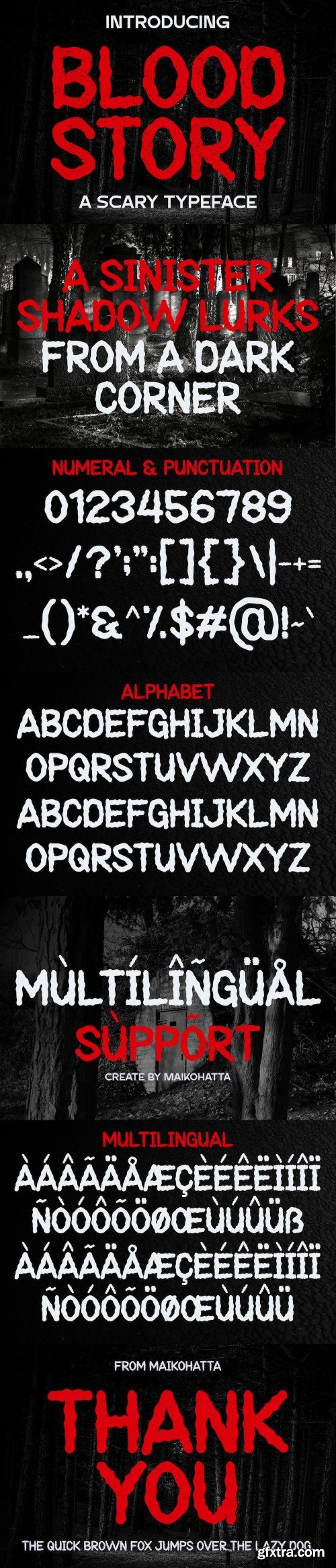 Blood Story - Scary Typeface