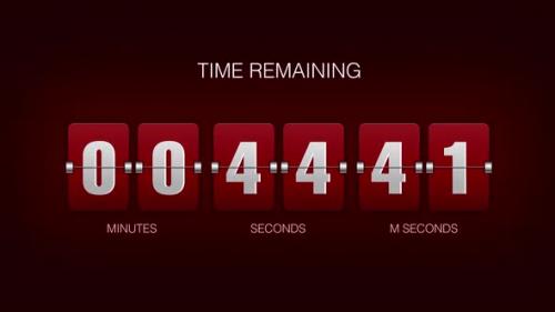Videohive - 1 Minute Countdown Timer Red - 47936097