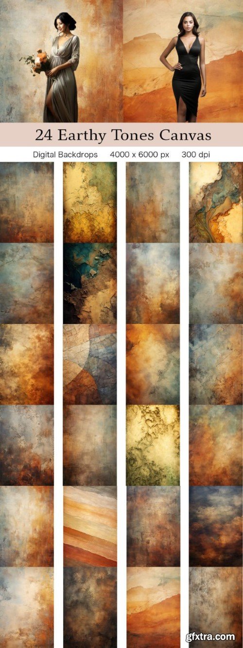 24 Earthy Tones Canvas Backgrounds