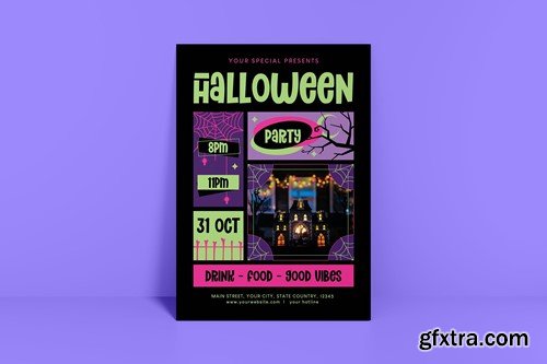 Halloween Party Flyer CZ44LA9