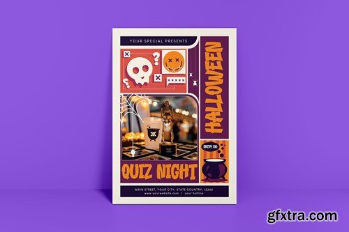 Halloween Quiz Night Flyer HW884TX