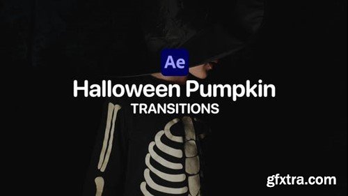 Videohive Halloween Pumpkin Transitions for After Effects 47929450