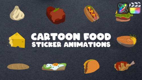 Videohive - Cartoon Food Sticker Animations for FCPX - 47853366