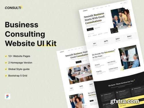 Consulti - Business Consulting Website UI Kit Ui8.net