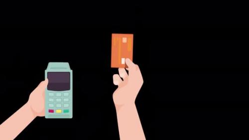 Videohive - Payment With Credit Card Alpha Channel 4k - 47900959