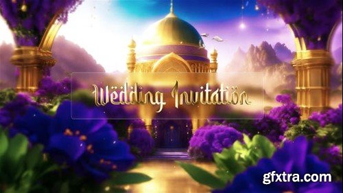 Videohive 3D Arabic Character Wedding Invitation Video Display 47980947
