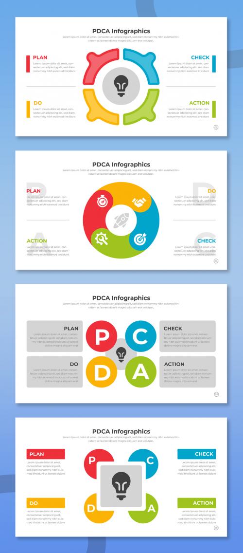 PDCA Infographics Template 640645607