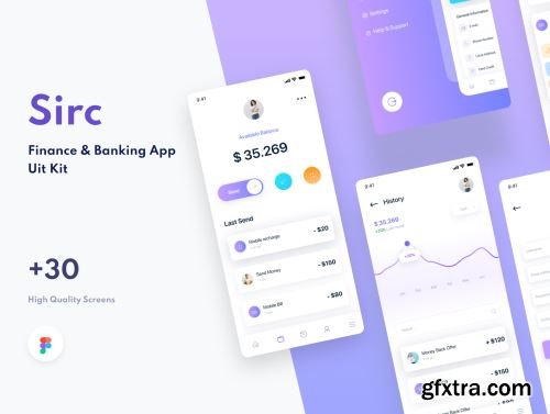 Sirc - Banking App UI Kit Ui8.net