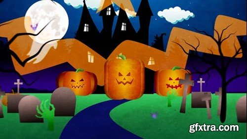 Videohive Halloween TV Cartoon Logo Opener 47988374