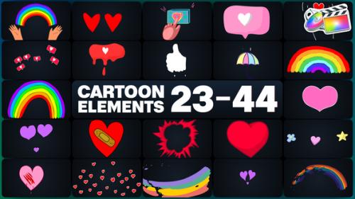 Videohive - Cartoon Elements for FCPX - 47925276