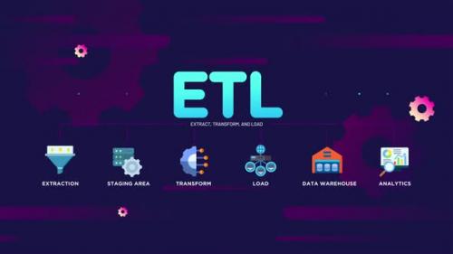 Videohive - ETL Extract, transform, and load infographic - 47958661