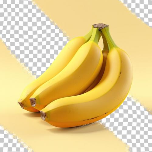 Premium PSD | Bananas alone on a transparent background file has clipping path Premium PSD