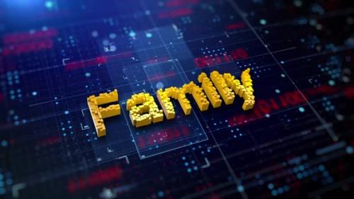 Videohive - Pixelated Word Family - 47961387