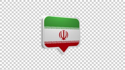 Videohive - Iran Flag Pin Icon - 47961423