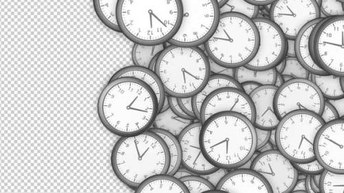 Videohive - Clocks Transition Package on Alpha Channel - 47963335