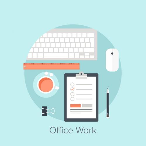 Vector illustration of office work flat design concept. 640399615