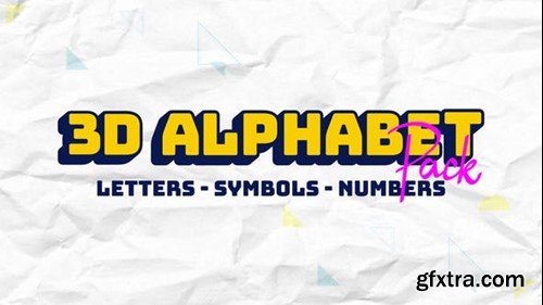 Videohive 3D Alphabet Letters 48035151