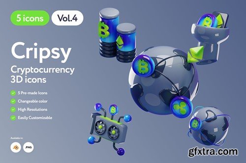 Cripsy - Cryptocurrency Dark 3D Icons Vol.4 JF4YXJH