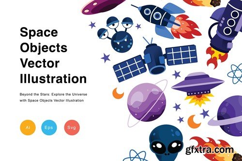 Space Objects Vector Illustration Z3VTBDN