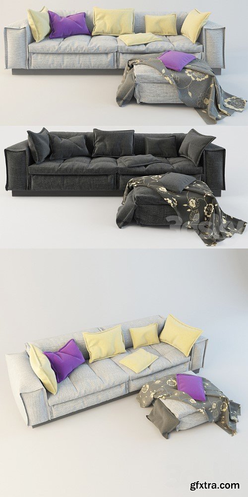 Sofa and ottoman by designer Paola Vella