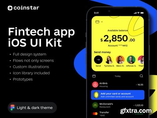 Coinstar: Finance Mobile App UI Kit Ui8.net