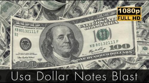 Videohive - Us Dollar Notes Blast | US Dollar Notes Explode in a Dramatic Burst - 47970481