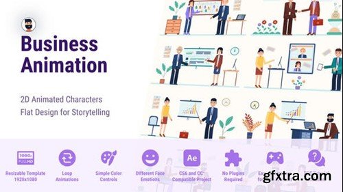 Videohive Business Team - Animated Flat Characters CS6 47386805