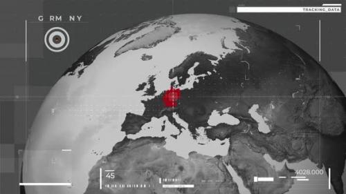 Videohive - Cyber Hud Map Of Germany - 47954145