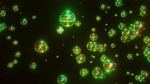 Videohive - Falling Disco Balls Neon Flashing VJ Loop Vertical Video - 47955395