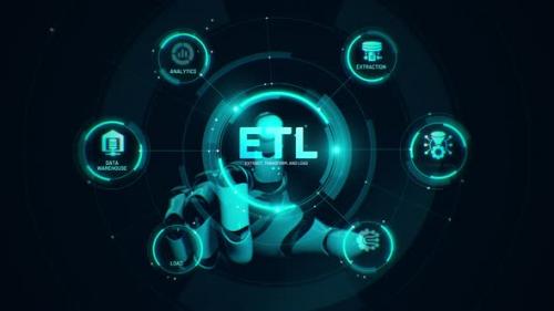 Videohive - ETL Extract, transform, and load Robotic Touchscreen - 47958662
