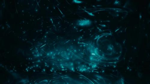 Videohive - Green Shiny Stars Falling And Motion Background - 47958876