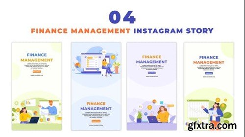 Videohive 2D Flat Character Animation Finance Management Instagram Story 48059700