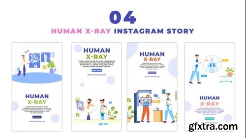 Videohive Vector Flat Style Human Body X Ray Instagram Story 48059455
