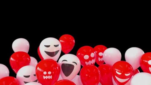 Videohive - Halloween Red Balloon Transition Full HD - 47962373